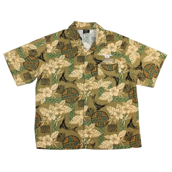 Toucan Dance Other - Toucan Dance Large Hibiscus Marlin Tapa Island Pattern Hawaiian Aloha Shirt Tiki